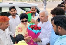 युवा नेता गौरव ढींगरा ने किया कुमारी शैलजा का स्वागत kumari selja,