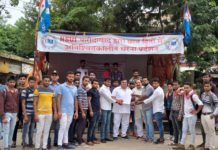 एनएसयूआई के धरने को लखन सिंगला ने समर्थन दिया lakhan singla congress,