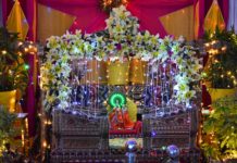 दिव्यधाम में भगवान को झूला झुला रहे भक्त shri sidhdata ashram,