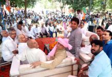 गांव ढैकोला में हुआ भाजपा नेता राजेश नागर का जोरदार स्वागत rajesh nagar bjp faridabad,