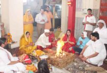 श्री बाँके बिहारी मंदिर में धूम-धाम से मनाई नवमी shri banke bihari mandir faridabad,