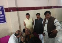 भाजपा नेता राजेश नागर ने किया नेत्र जांच शिविर का शुभारंभ rajesh nagar bjp faridabad,