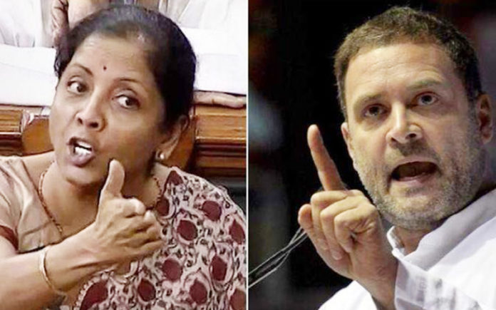 nirmala sitharaman vs rahul gandhi